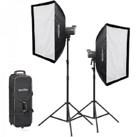 Godox LA200Bi 200W Compact Bi-Colour LED Lighting Kit - 2 x Light Head