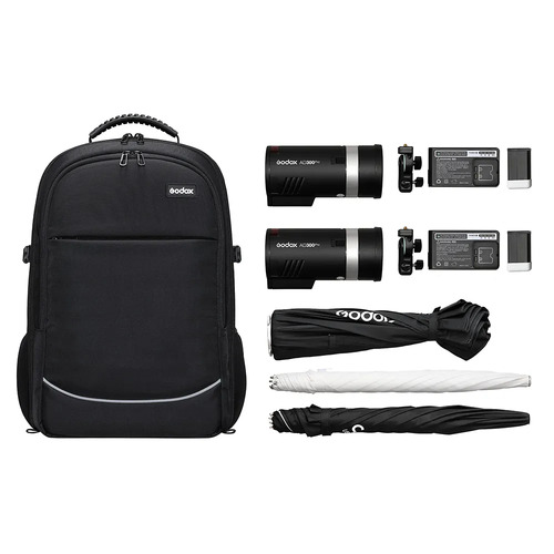 Godox AD300PRO Two Head Umbrella and Softbox Kit With Carry Bag