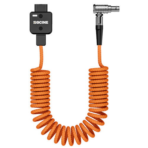 ZGCINE DT-LM D-Tap to Lemo 2Pin Male Coild Power Cable - 60CM