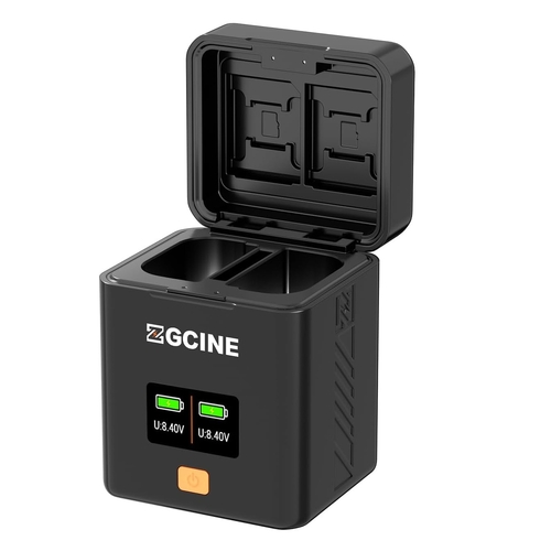 ZGCINE PS-LPE6 Charging Case USB-C PD Fast Dual Charger for Canon LP-E6/E6N/E6NH/E6P Camera Battery